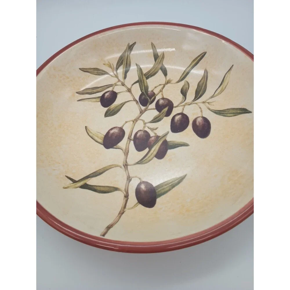 Williams Sonoma Les Oliviers 9.5” Pasta Olive Dish Bowl Portugal